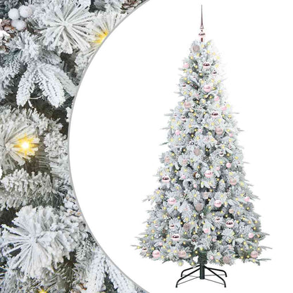 Kunstmatige Inklapbare Kerstboom Wit 210 cm PE en PVC