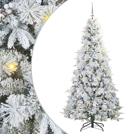 Kunstmatige Inklapbare Kerstboom Wit 210 cm PE en PVC