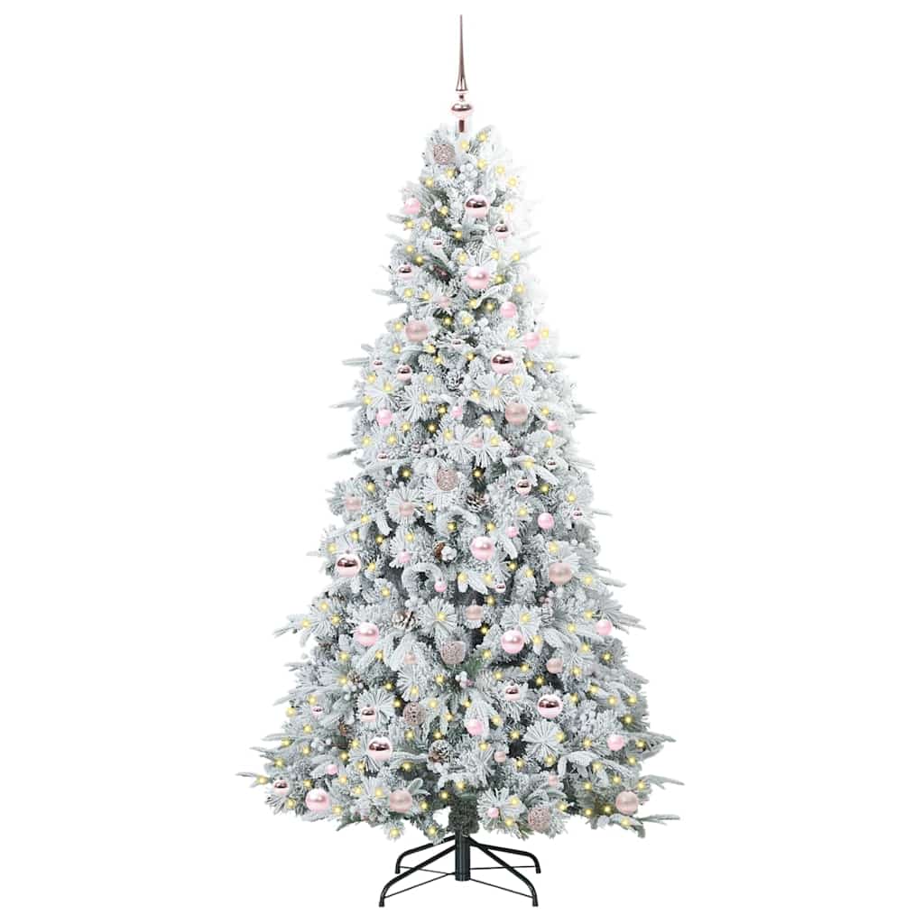 Kunstmatige Inklapbare Kerstboom Wit 210 cm PE en PVC