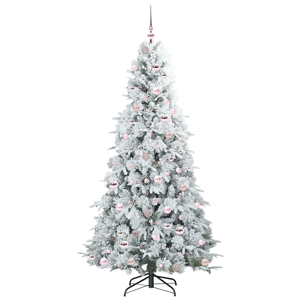 Kunstmatige Inklapbare Kerstboom Wit 210 cm PE en PVC