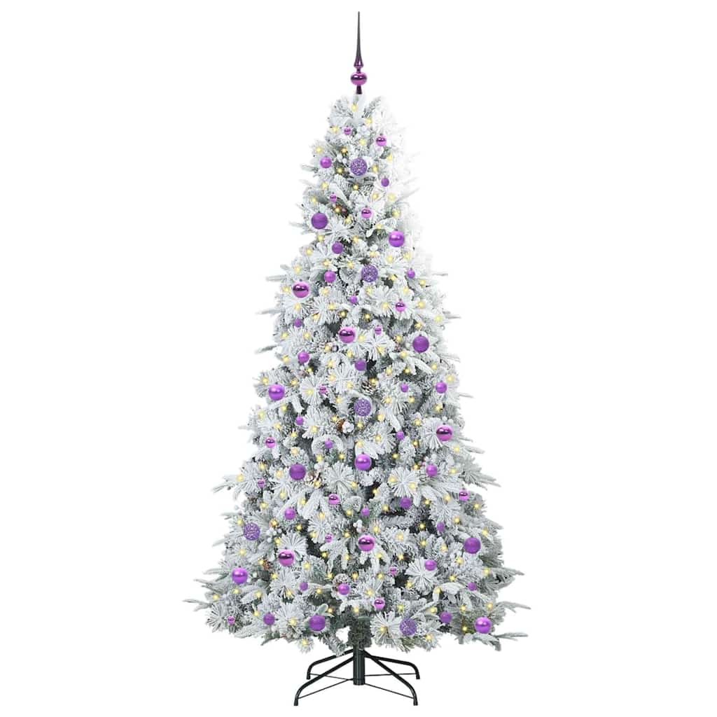 Kunstmatige Inklapbare Kerstboom Wit 210 cm PE en PVC
