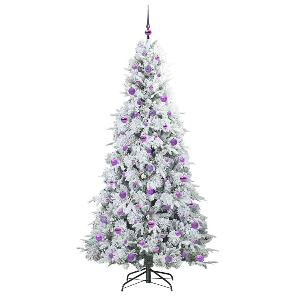 Kunstmatige Inklapbare Kerstboom Wit 210 cm PE en PVC