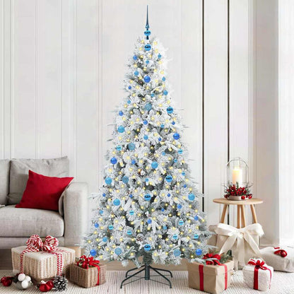 Kunstmatige Inklapbare Kerstboom Wit 210 cm PE en PVC