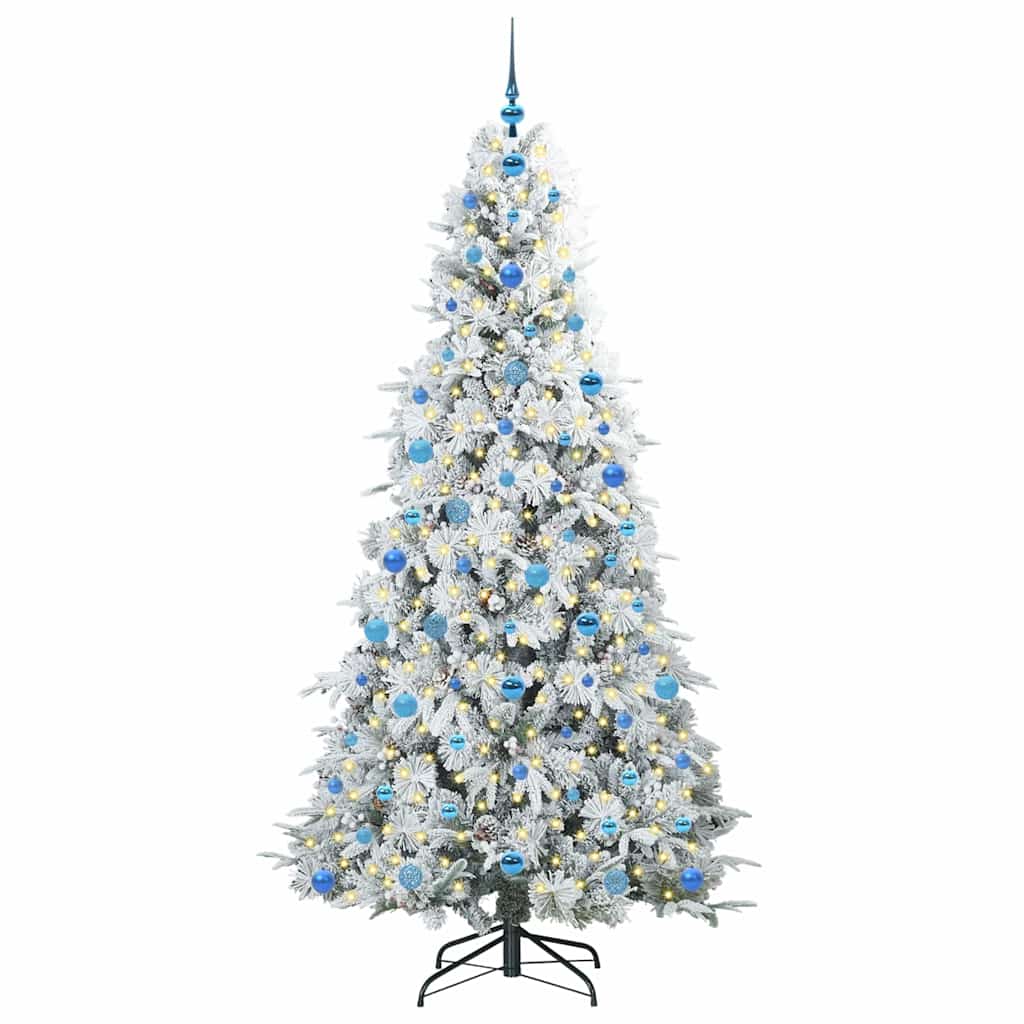 Kunstmatige Inklapbare Kerstboom Wit 210 cm PE en PVC