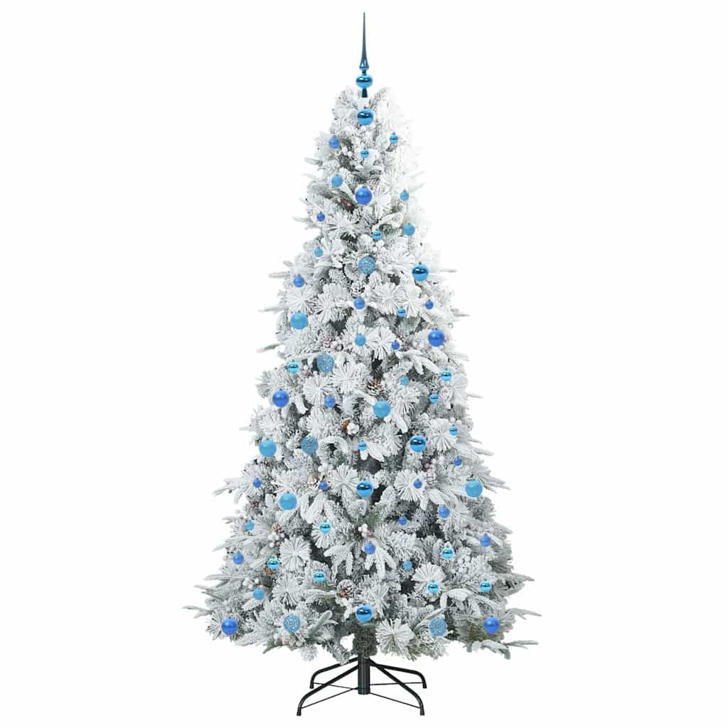 Kunstmatige Inklapbare Kerstboom Wit 210 cm PE en PVC