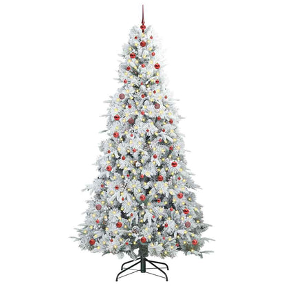 Kunstmatige Inklapbare Kerstboom Wit 240 cm PE en PVC