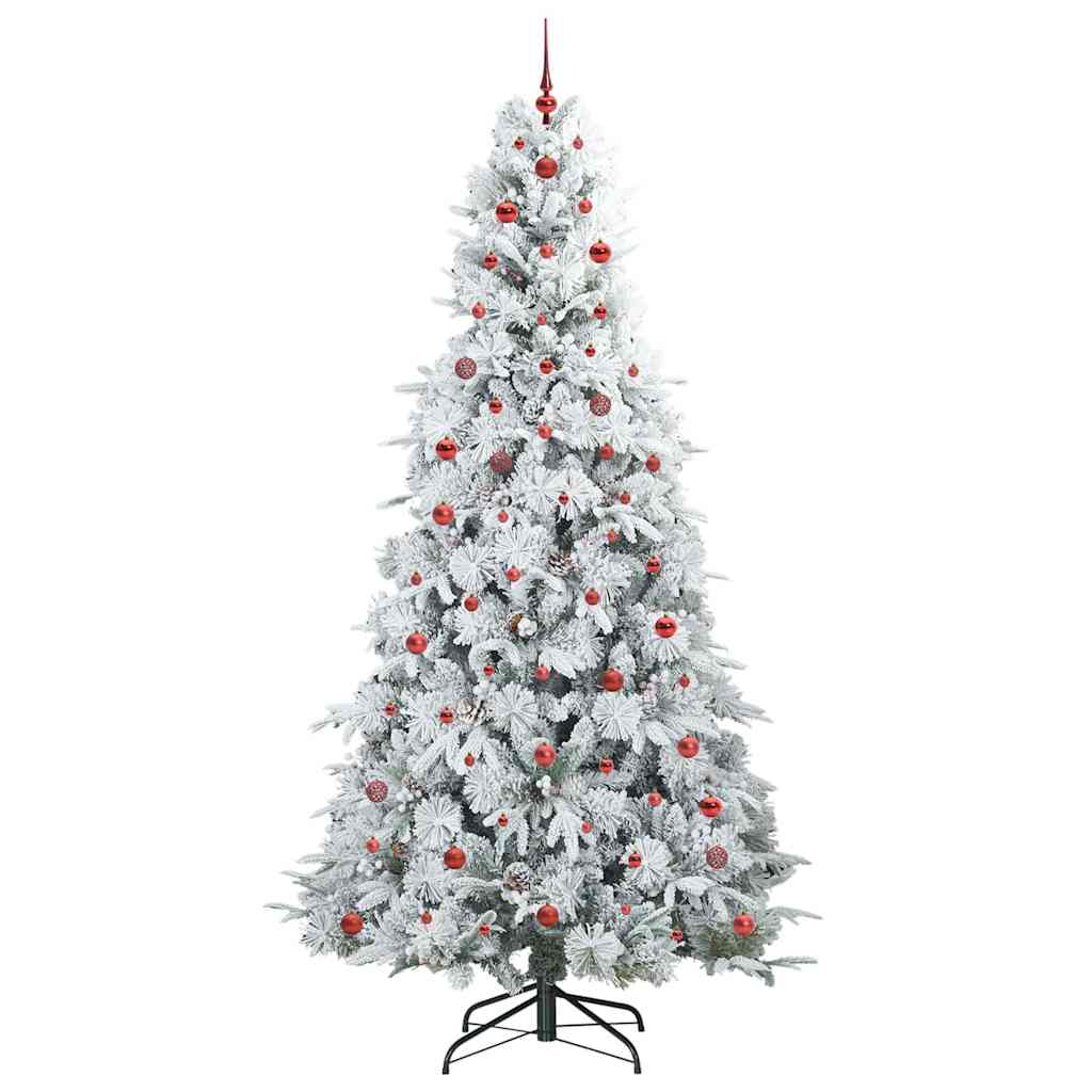 Kunstmatige Inklapbare Kerstboom Wit 240 cm PE en PVC