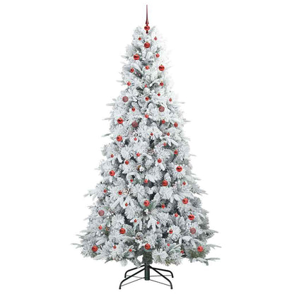 Kunstmatige Inklapbare Kerstboom Wit 240 cm PE en PVC