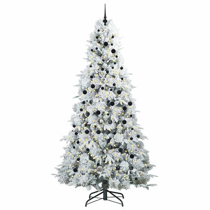 Kunstmatige Inklapbare Kerstboom Wit 240 cm PE en PVC