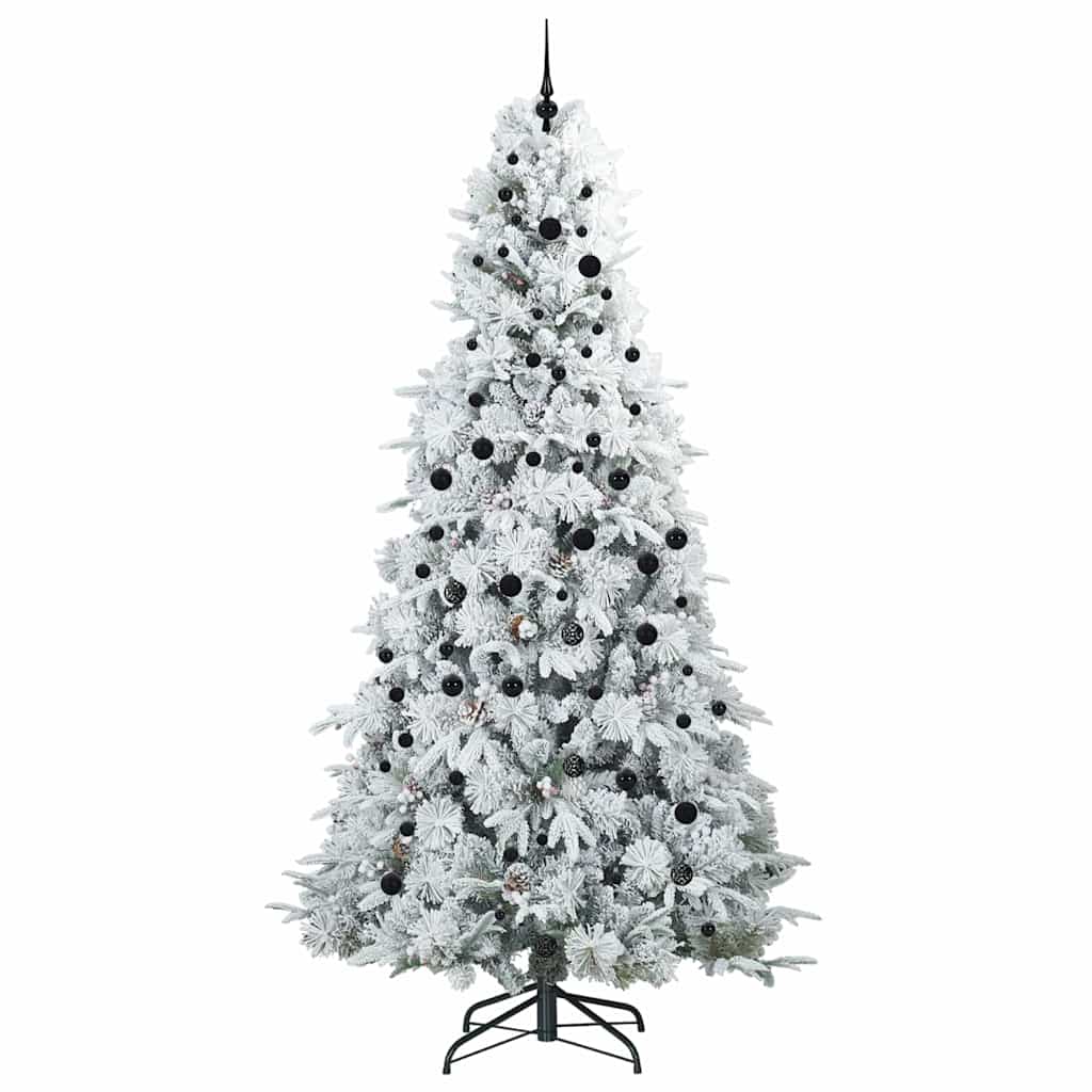 Kunstmatige Inklapbare Kerstboom Wit 240 cm PE en PVC
