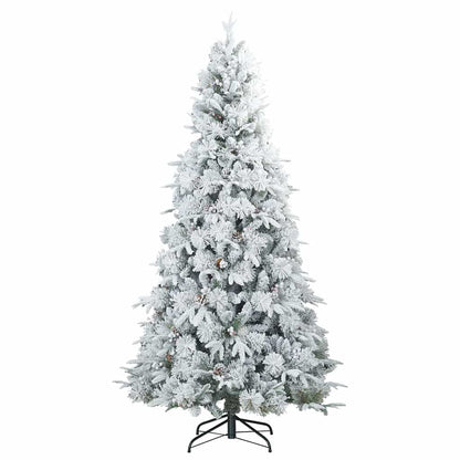 Kunstmatige Inklapbare Kerstboom Wit 240 cm PE en PVC