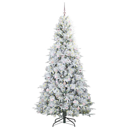 Kunstmatige Inklapbare Kerstboom Wit 240 cm PE en PVC