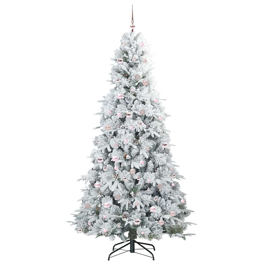 Kunstmatige Inklapbare Kerstboom Wit 240 cm PE en PVC