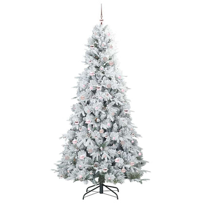 Kunstmatige Inklapbare Kerstboom Wit 240 cm PE en PVC