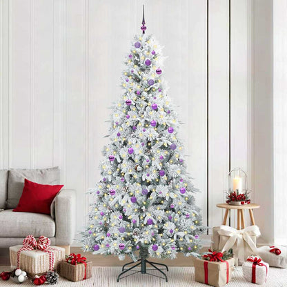 Kunstmatige Inklapbare Kerstboom Wit 240 cm PE en PVC