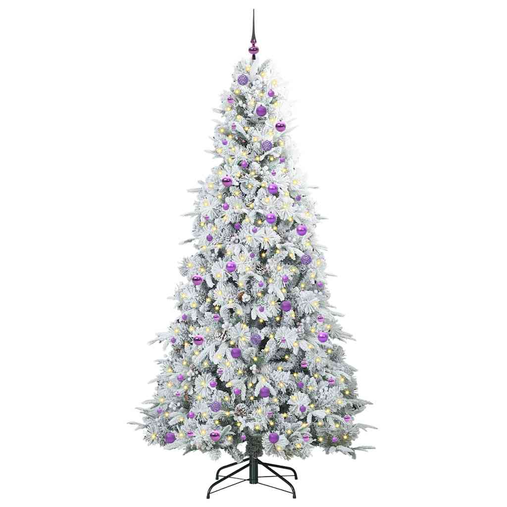 Kunstmatige Inklapbare Kerstboom Wit 240 cm PE en PVC