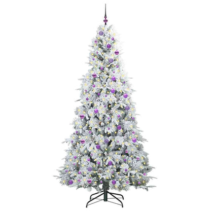 Kunstmatige Inklapbare Kerstboom Wit 240 cm PE en PVC