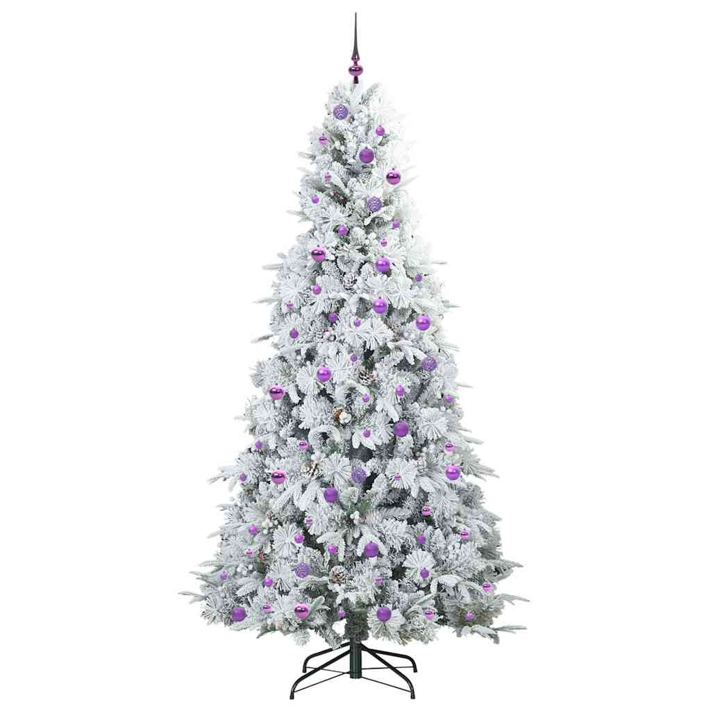 Kunstmatige Inklapbare Kerstboom Wit 240 cm PE en PVC