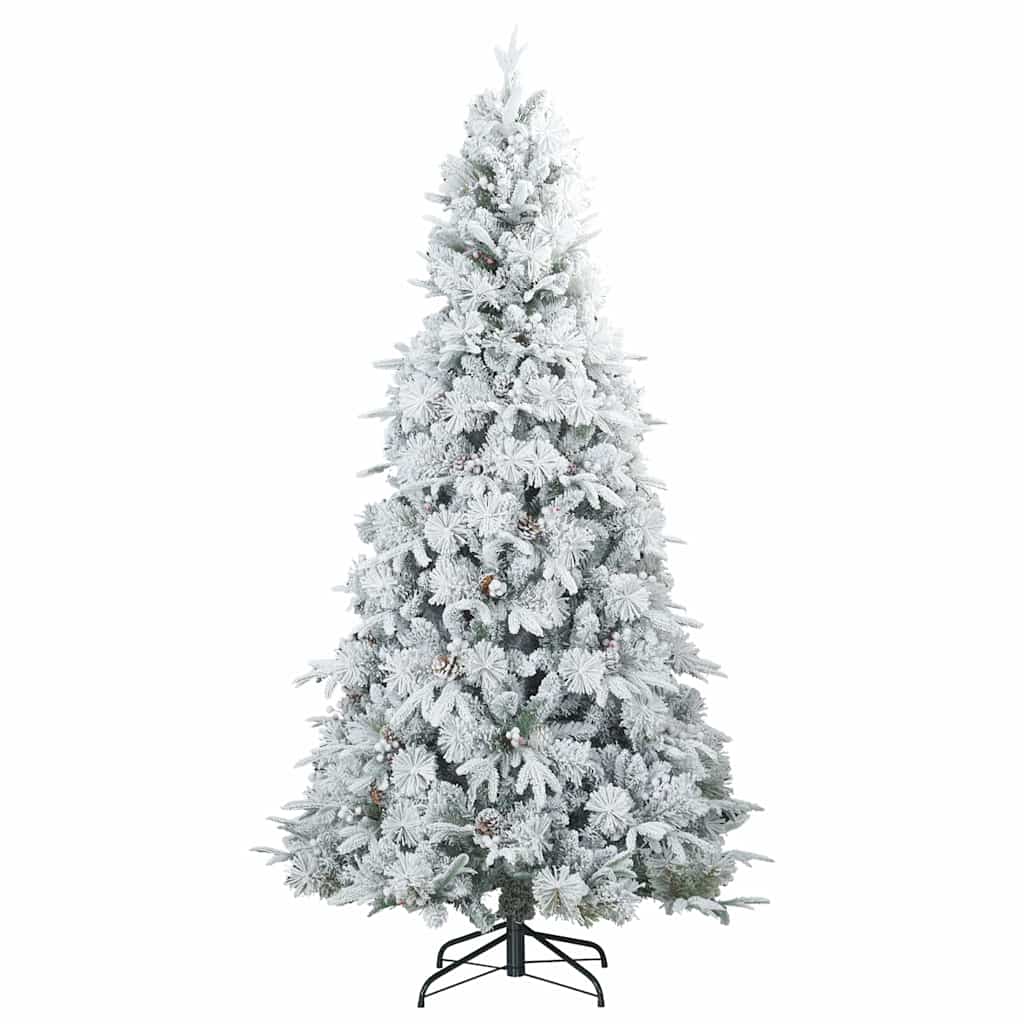 Kunstmatige Inklapbare Kerstboom Wit 240 cm PE en PVC