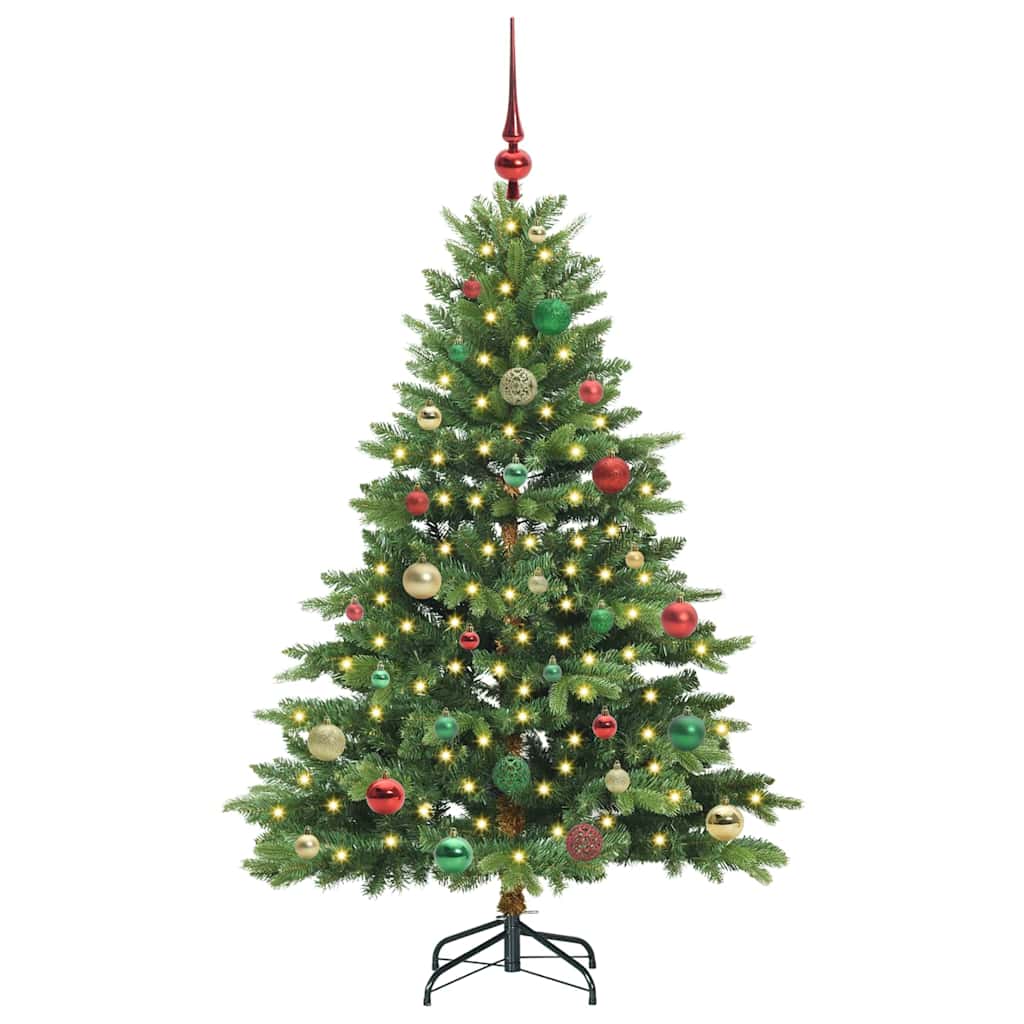 Kunstkerstboom met 150 LED met standaard Groen 150 cm PE en PVC