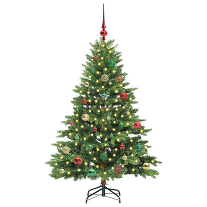 Kunstkerstboom met 150 LED met standaard Groen 150 cm PE en PVC
