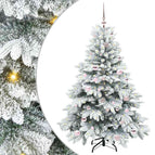 150 cm / Wit / met LED's en roze ballen