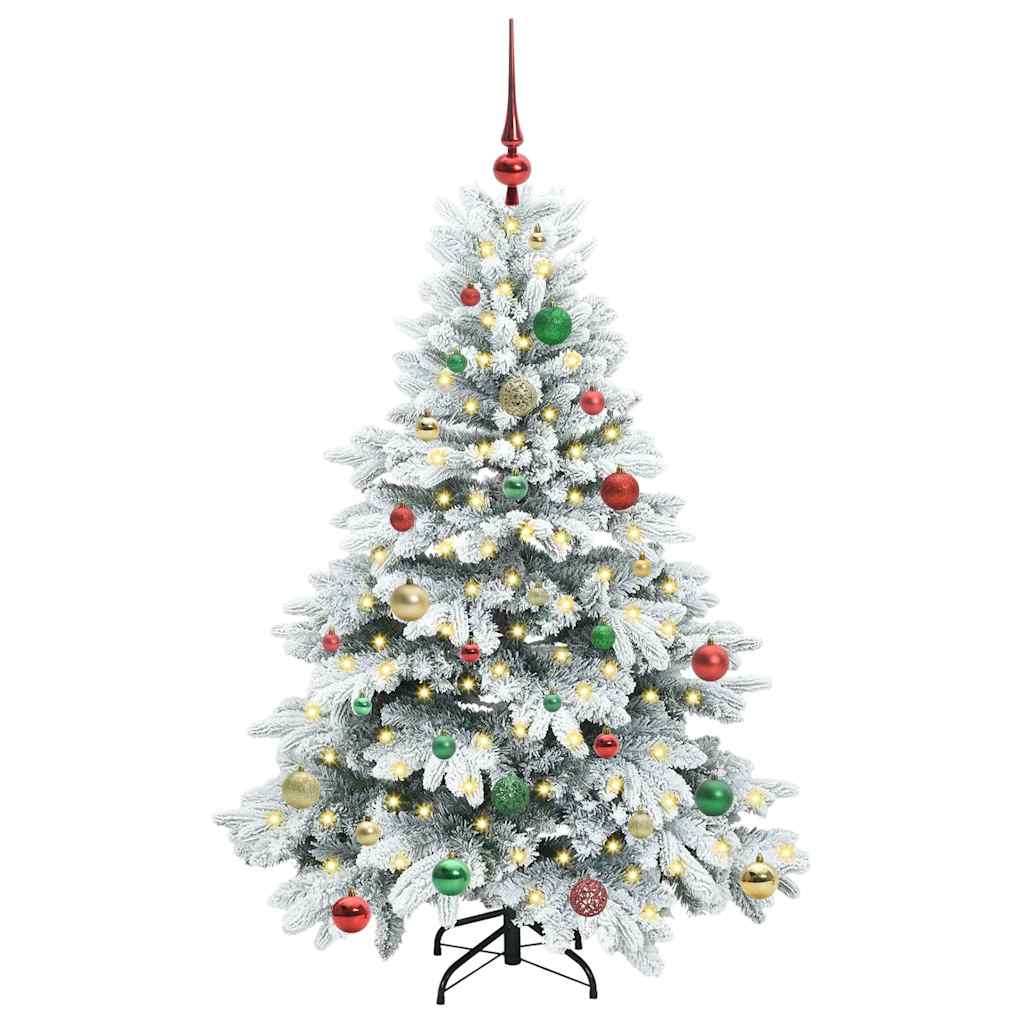Kunstkerstboom met 150 LED met standaard Wit 150 cm PE en PVC