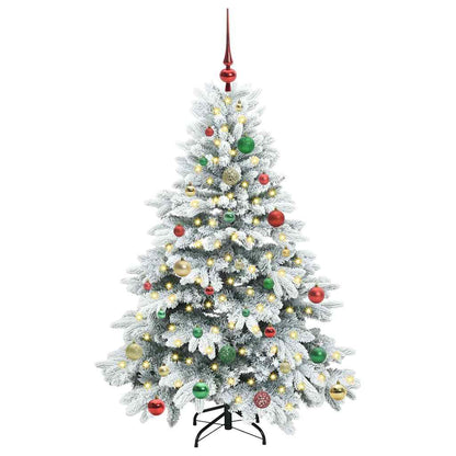Kunstkerstboom met 150 LED met standaard Wit 150 cm PE en PVC