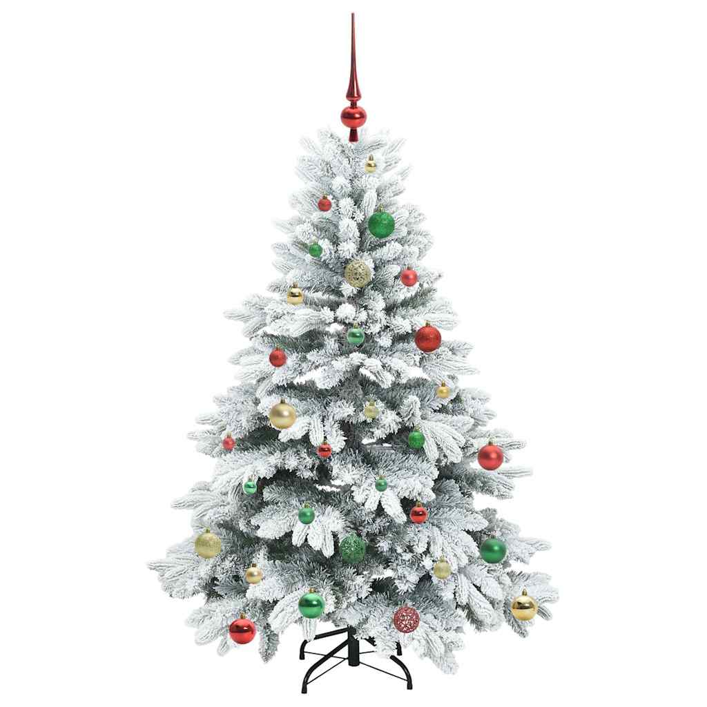 Kunstkerstboom met 150 LED met standaard Wit 150 cm PE en PVC