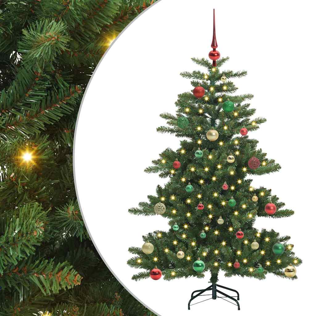 Kunstmatige Inklapbare Kerstboom met 150 LED Groen 150 cm PVC