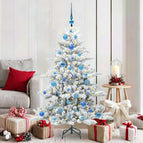 150 cm / Wit / met LEDs en blauwe ballen