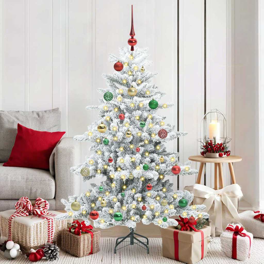 Kunstmatige Inklapbare Kerstboom met 150 LED Wit 150 cm PVC