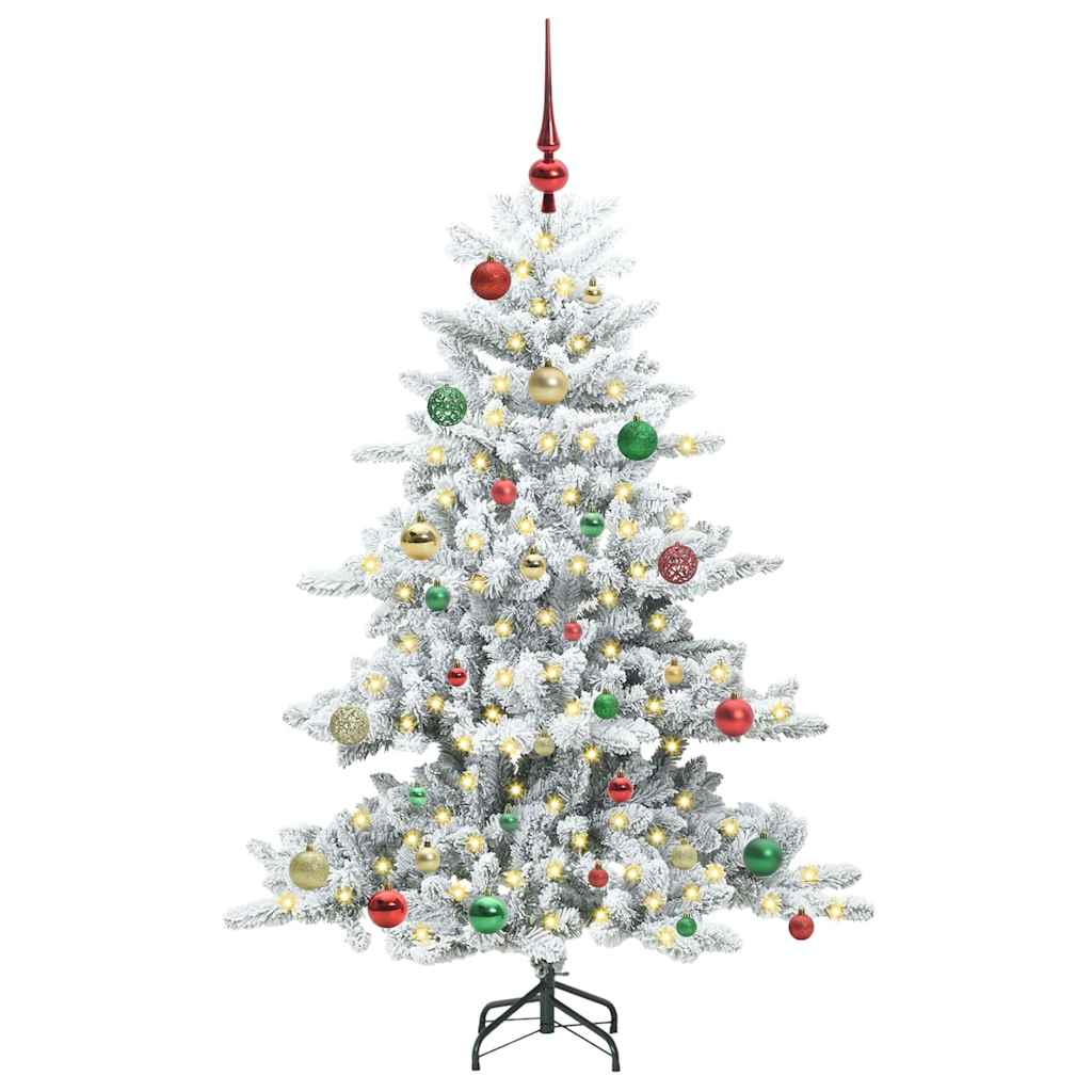 Kunstmatige Inklapbare Kerstboom met 150 LED Wit 150 cm PVC