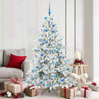 180 cm / Wit / met LEDs en blauwe ballen