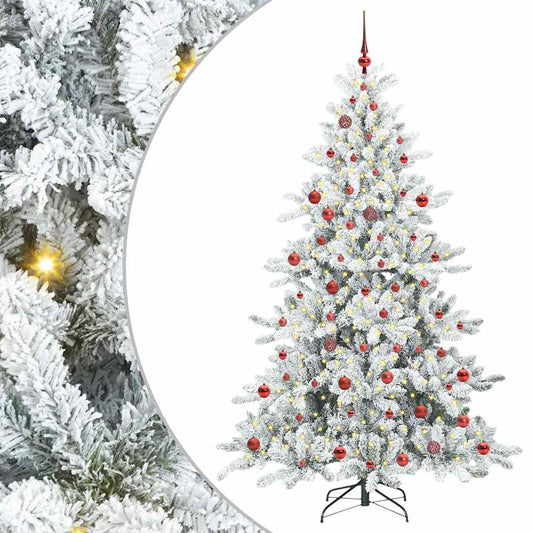 Kunstmatige Inklapbare Kerstboom met 300 LED Wit 210 cm PVC