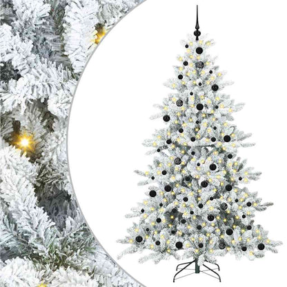 Kunstmatige Inklapbare Kerstboom met 300 LED Wit 210 cm PVC