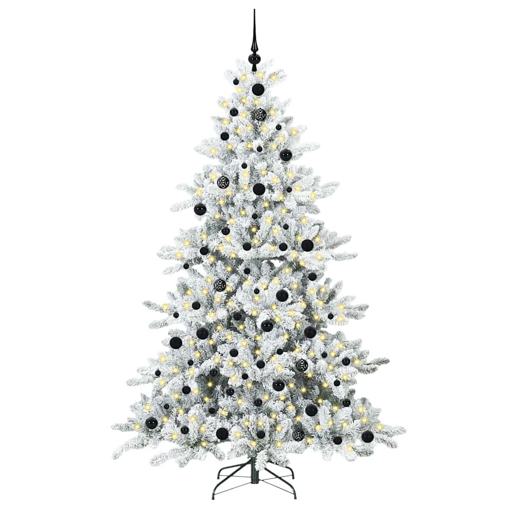 Kunstmatige Inklapbare Kerstboom met 300 LED Wit 210 cm PVC