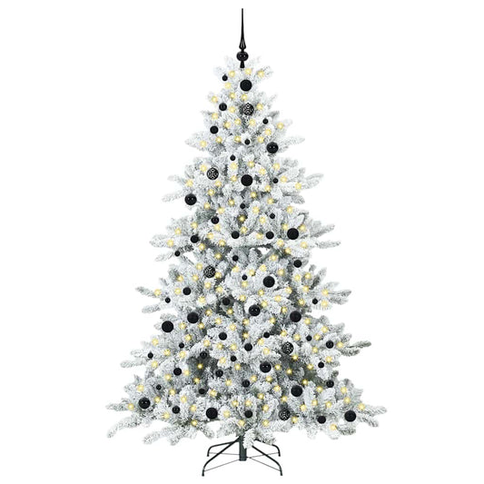 Kunstmatige Inklapbare Kerstboom met 300 LED Wit 210 cm PVC