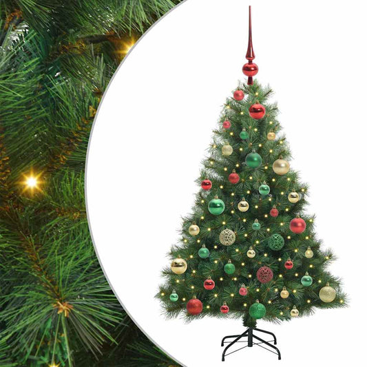 Kunstkerstboom met 150 LED met standaard Groen 120 cm PE en PVC