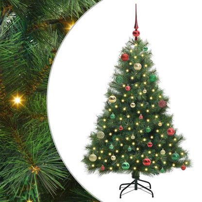 Kunstkerstboom met 150 LED met standaard Groen 150 cm PE en PVC