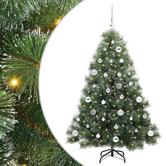 Kunstkerstboom met 150 LED met standaard Groen 150 cm PE en PVC
