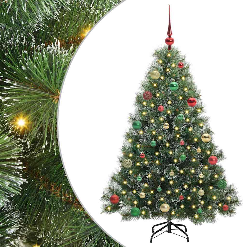 Kunstkerstboom met 150 LED met standaard Groen 150 cm PE en PVC
