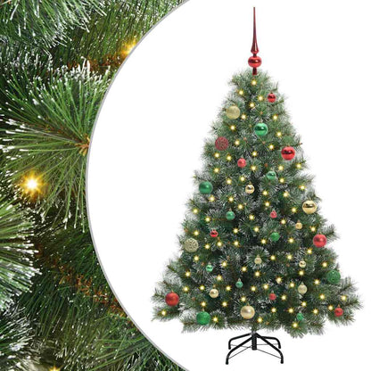 Kunstkerstboom met 150 LED met standaard Groen 150 cm PE en PVC