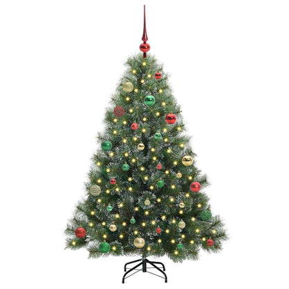 Kunstkerstboom met 150 LED met standaard Groen 150 cm PE en PVC