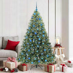 180 cm / Wit / met LEDs en blauwe ballen