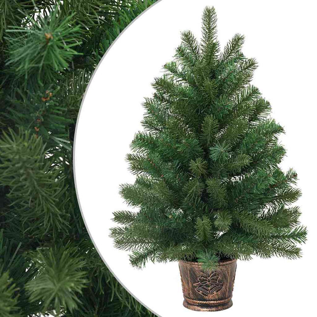 Kunstkerstboom Met Standaard Groen 95 Cm Pvc, Pe En Staal
