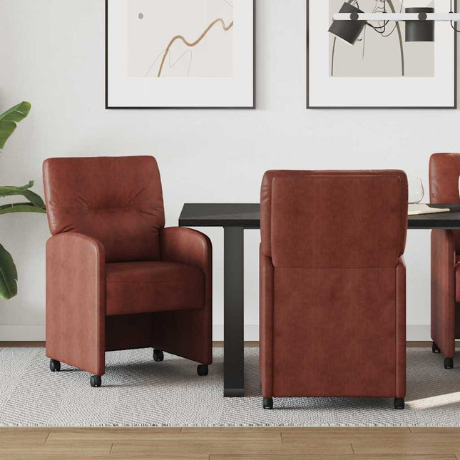 Eetkamerstoelen Met Wieltjes 2 Pcs 57 X 67 X 95 Cm