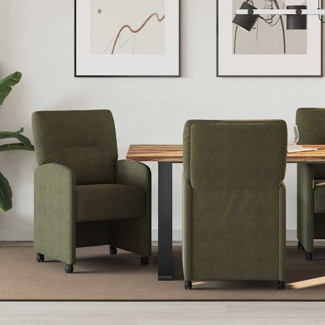 Eetkamerstoelen Met Wieltjes 2 St Faux Suede Leer
