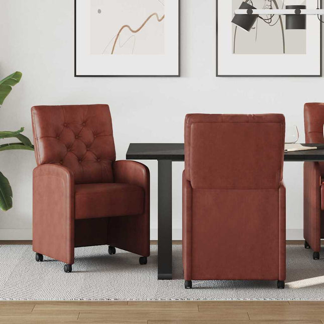 Eetkamerstoelen Met Wieltjes 2 Pcs 58 X 67 X 97 Cm