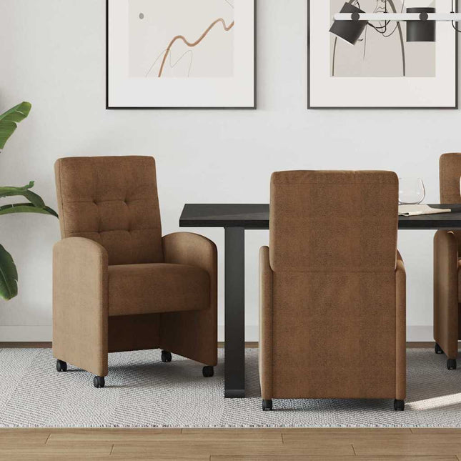 Eetkamerstoelen Met Wieltjes 2 Pcs 58 X 67 X 97 Cm
